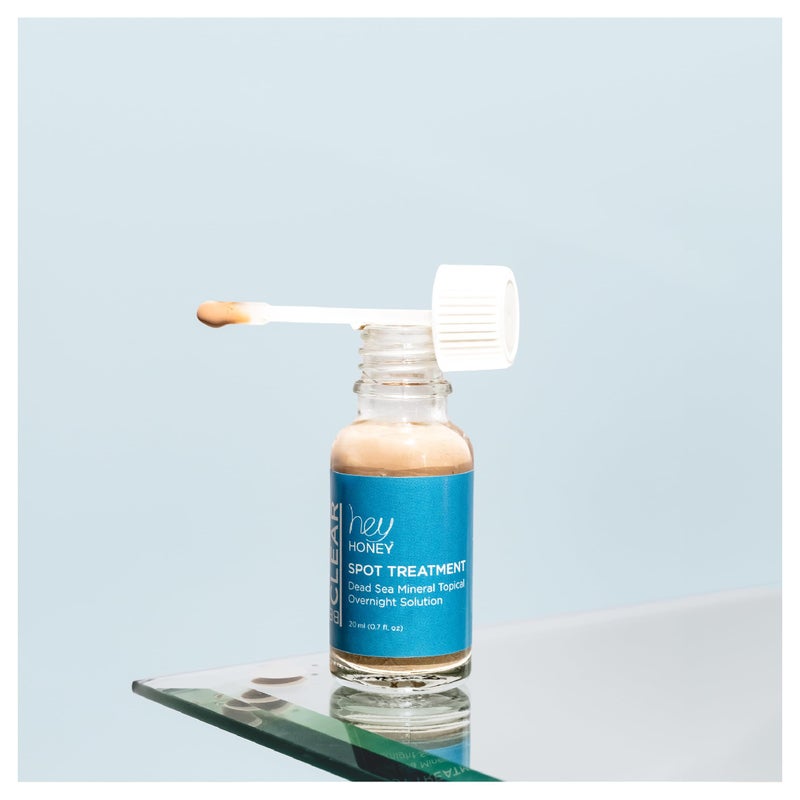 Hey Honey Skincare Be Clear - Acne Spot Treatment Overnight, Pimple Drying Lotion, Use Over Zits Whitehead & Blemishes 1 OZ - Image 5