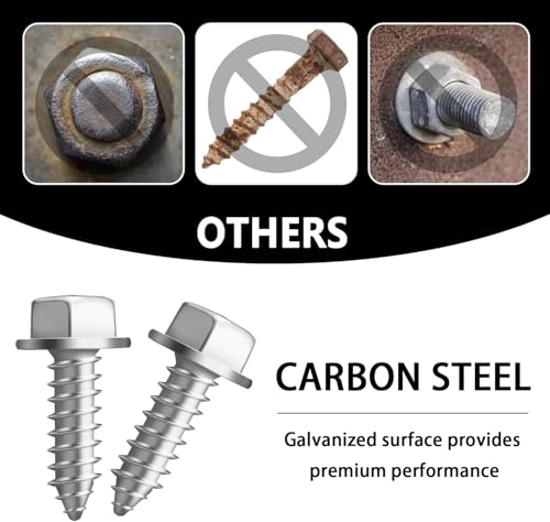 IHOTDER 4PCS License Plate Screws,Heavy Duty License Plate Screw Kit Silver License Plate Bolts,Universal Licenses Plates Security Screws Licenses Plates Fasteners for Car SUV Truck (4PCS, Silver) - Image 3