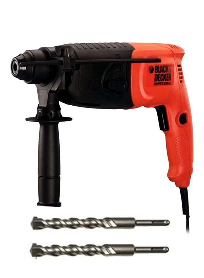 BLACK+DECKER 20 mm 620W 2 Mode 2 Kg SDS + Hammer + Kitbox, BDHR202K-B5 Orange/Black - Image 1