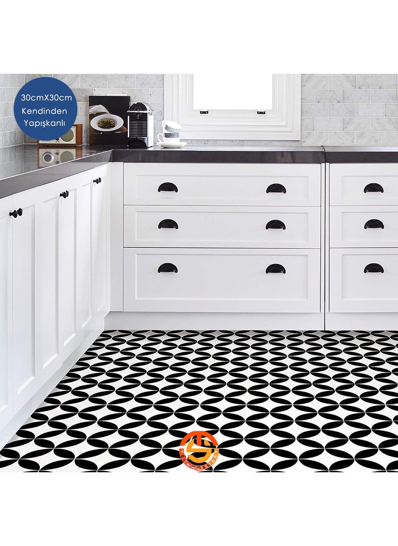 Technosmart 1Pcs 30CM×30CM Self-Adhesive Lvt Floor and Wall Covering Kitchen Bathroom Tile Sticker  - Image 4