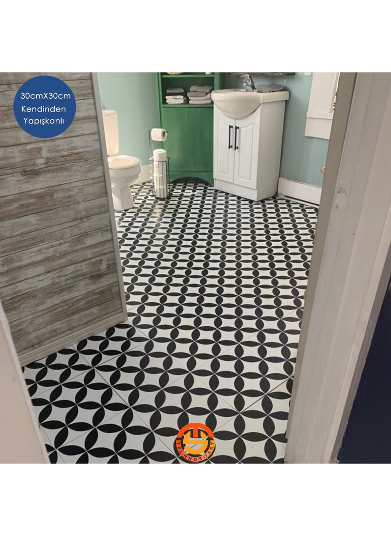 Technosmart 1Pcs 30CM×30CM Self-Adhesive Lvt Floor and Wall Covering Kitchen Bathroom Tile Sticker  - Image 5