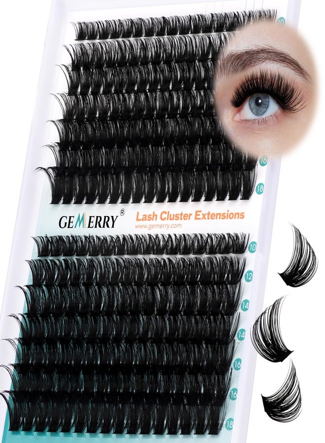 GEMERRY Eyelash Clusters Fluffy Lash Clusters Thick 280pcs Cluster Eyelash Extensions DIY At Home Individual Lashes Cluster Lashes by GEMERRY（80P+100P-10-18mm) - Image 1