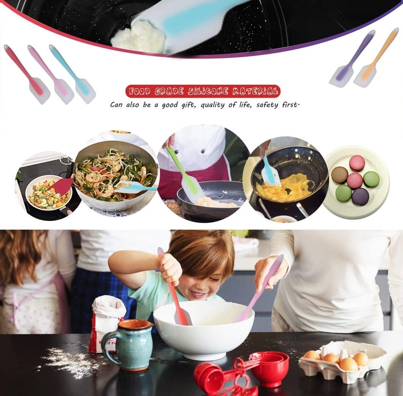 Sugalsu Silicone Spatula Set of 4 - Heat Resistant Flexible Spatula 450F with Stainless Steel Core - Food Grade Premium Good Grip Kitchen Utensils - Seamless, Heavy Duty, BPA Free(Random) - Image 5