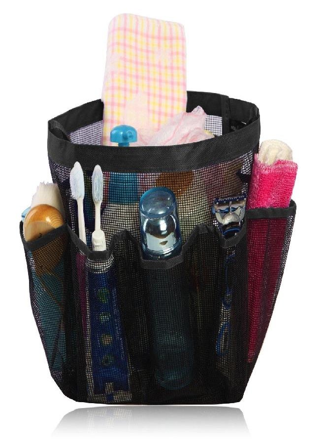 Wowlife - Wowlife 8-Pocket Shower Caddy Quick Dry - Perfect For College & Dorm - Large Pockets To Carry Your Bathroom Accessories & Mirror - Non Stainless Steel Full Mesh Material - Image 1