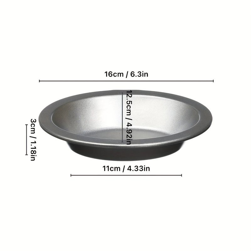 4pcs Professional Oval Pie Dish Set 6.3 Inch Nonstick Carbon Steel Baking Pan Oven Safe Heavy Duty Rustproof for Cake Tart Pudding and Dessert - Image 3