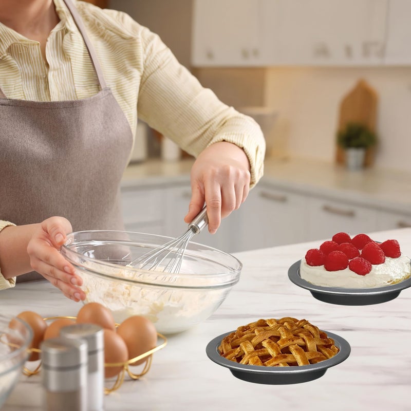 4pcs Professional Oval Pie Dish Set 6.3 Inch Nonstick Carbon Steel Baking Pan Oven Safe Heavy Duty Rustproof for Cake Tart Pudding and Dessert - Image 5