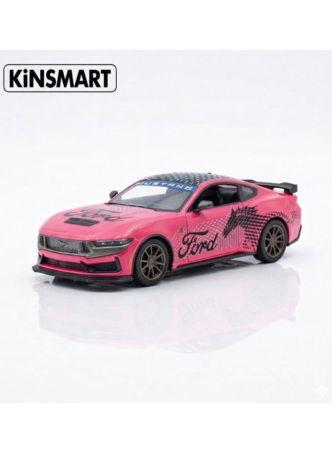 Kinsmart كينسمارت 1:32 2024 فورد موستانج دارك هورس نموذج سيارة مصنوعة من المعدن – لعبة سحب للخلف للأطفال وجامعي التحف - Image 1