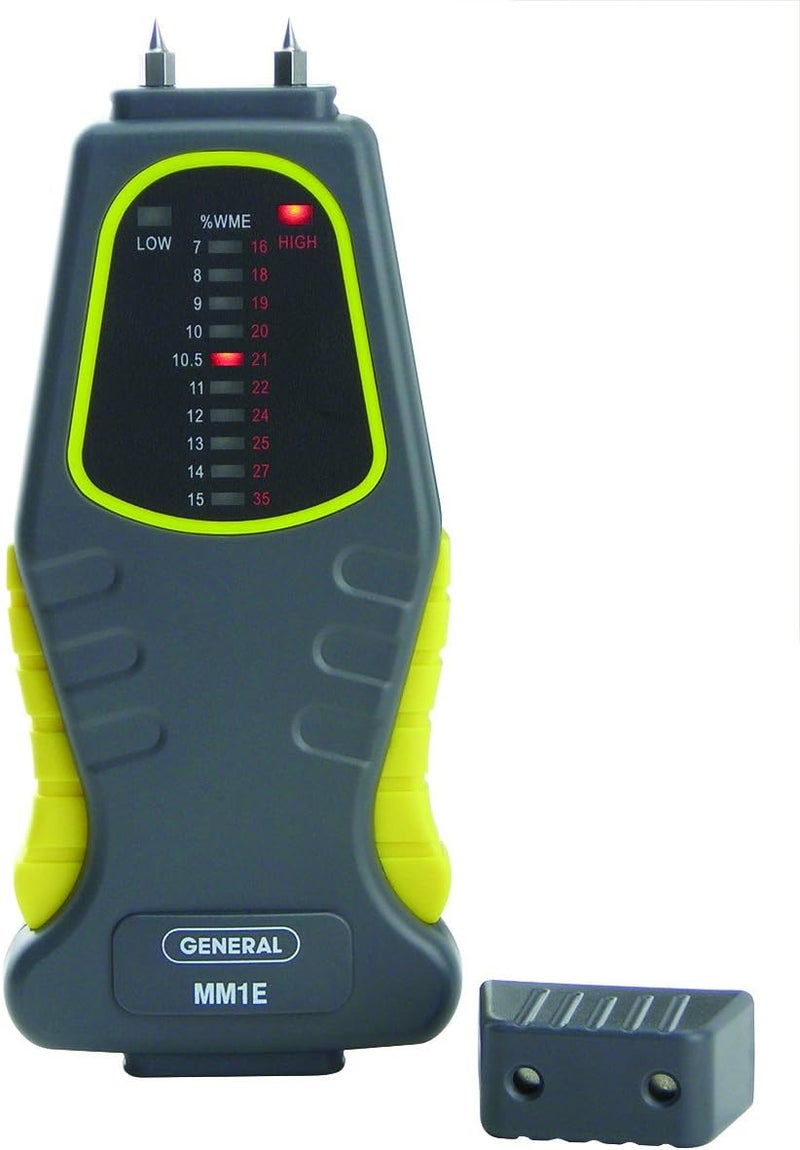 General Tools جهاز قياس الرطوبة MM1E، نوع الدبوس، رسم بياني LED بار - Image 1