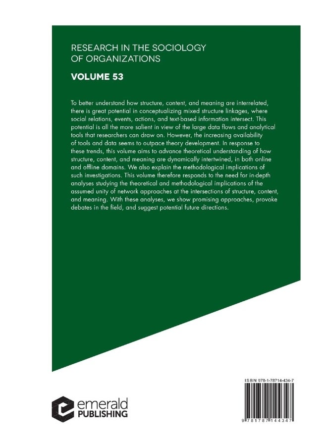 null - Structure, Content and Meaning of Organizational Networks: Extending Network Thinking - Image 1