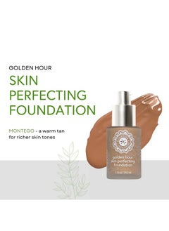 Honeybee Gardens Golden Hour Skin Perfecting Montego (Warm Tan Neutral For Richer Skin Tones) Liquid Foundation Luxurious Golden Hour Radiance 34.5Ml1.16 Fl Oz  - Image 2