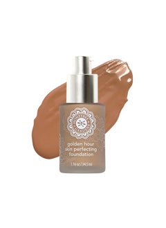 Honeybee Gardens Golden Hour Skin Perfecting Montego (Warm Tan Neutral For Richer Skin Tones) Liquid Foundation Luxurious Golden Hour Radiance 34.5Ml1.16 Fl Oz  - Image 1