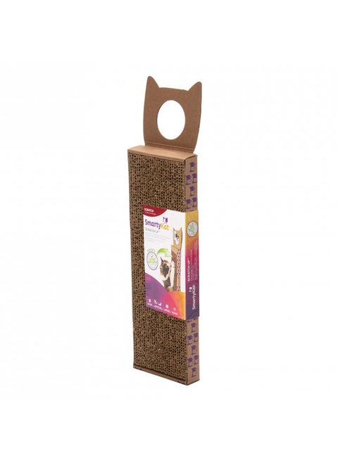 SmartyKat Scratch Up Corrugated Hanging Cat Scratcher, Catnip Infusion Technology - Brown, Single Wide