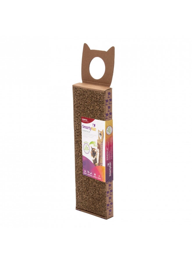 SmartyKat SmartyKat Scratch Up Corrugated Hanging Cat Scratcher, Catnip Infusion Technology - Brown, Single Wide 