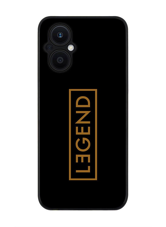Stylizedd Rugged Black edge case for Oppo Reno7 Z  Slim fit Soft Case Flexible Rubber Edges Anti Drop TPU Gel Thin Cover - Legend - Image 1