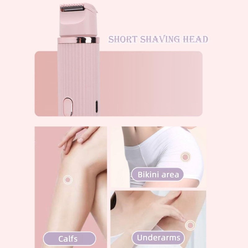 Electric Bikini Trimmer For Women Dual Head Body Hair Clipper Pink - Image 5
