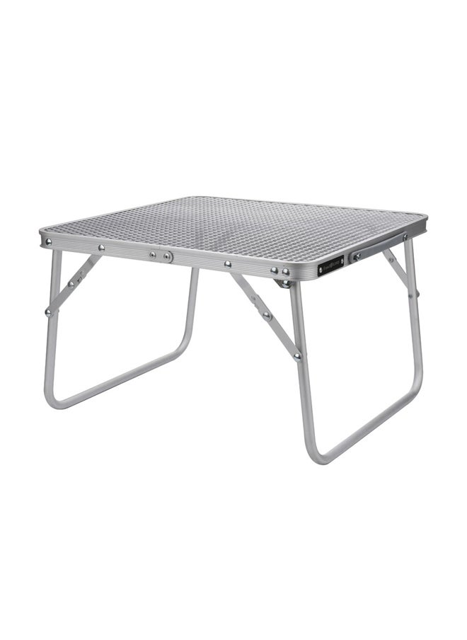 AL SANIDI Aluminum Dish Drying Rack Table, Foldable Table for Outdoor and Home Gardens, Silver, Size 40*40*26 Cm  - Image 1