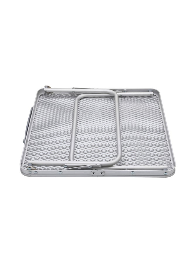 AL SANIDI Aluminum Dish Drying Rack Table, Foldable Table for Outdoor and Home Gardens, Silver, Size 40*40*26 Cm  - Image 3