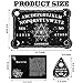 Sumind Pendulum Dowsing Divination Board Set Black Wooden Talking Board with Planchette Accessories for Birthday Party and Family Gatherings Games SuppliesEye Style - Image 4