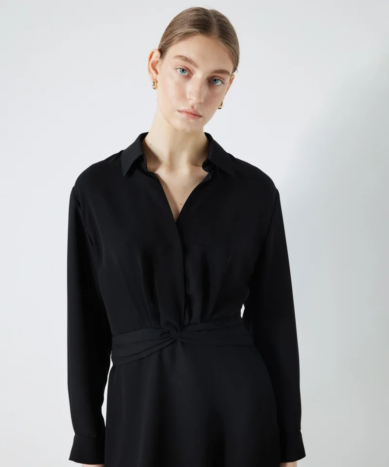 مس ايبيكيول Knotted Shirt Dress