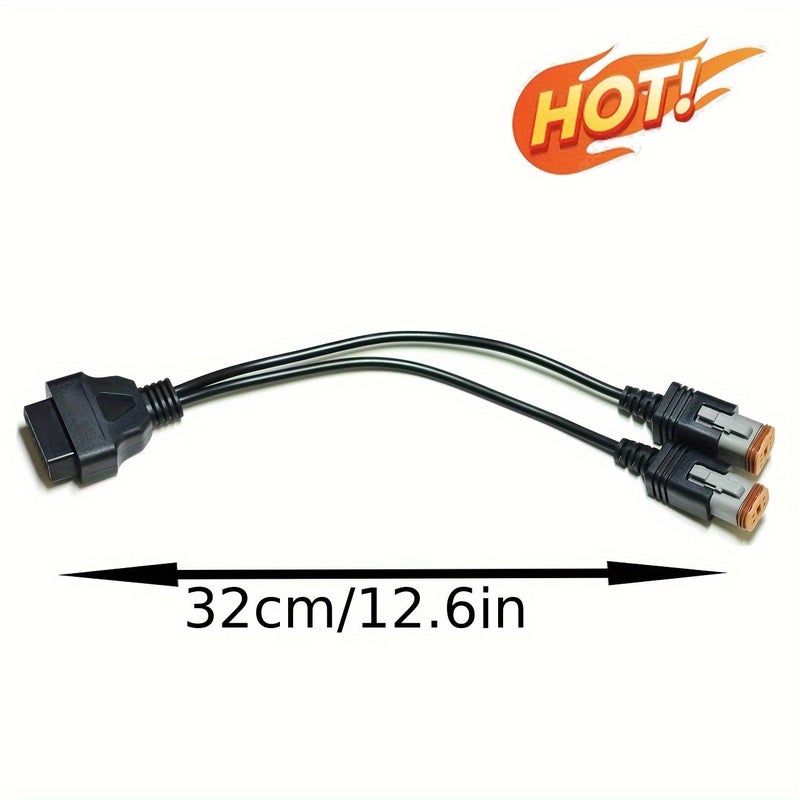 4pin 6pin Motorcycle OBD2 Diagnostic Adapter Cable 2in1 Fit Harley Davidson To OBD16pin Tool - Image 2