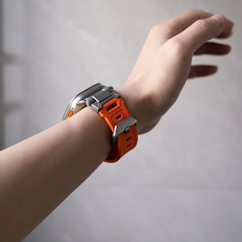 Bluejw Titanium Apple Watch Band 49mm 45mm 44mm 42mm Ultra Series 8 7 6 Replacement Metal Silicone Strap - Image 5