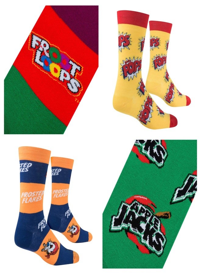 Crazy Socks - Breakfast Cereal Crew Sock Gift Set - 7-Pack Novelty Crew Socks Value Bundle - Size Large for Men & Women - Funny Food-Themed Cool Sox - Cozy Daily Wear - Great Gift for Fans Holidays - Image 5