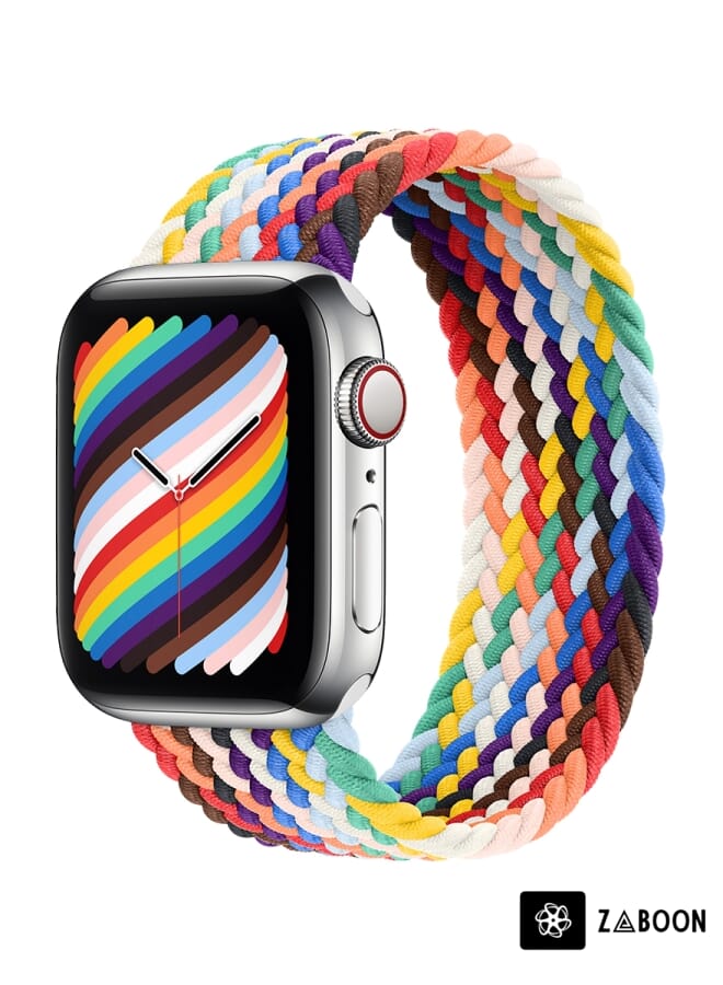 Zaboon Nylon Single-turn Braided Watch Band  Apple Watch Ultra 49mm / Series 8&7 45mm / SE 2&6&SE&5&4 44mm / 3&2&1 42mm, Length:135mm - Image 1