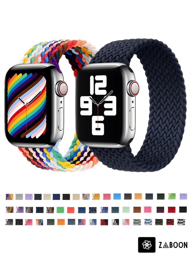Zaboon Nylon Single-turn Braided Watch Band  Apple Watch Ultra 49mm / Series 8&7 45mm / SE 2&6&SE&5&4 44mm / 3&2&1 42mm, Length:135mm - Image 2