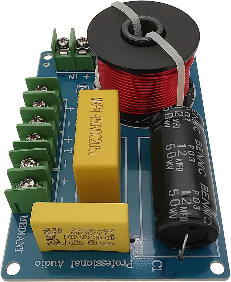 HiQltyla 3 Way Speaker Crossover, PUV-W3 200W Passive Crossover for HiFi Home Audio 4 to 8 Ohm - Image 4