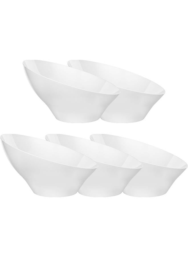 Bestluck 12pack White Plastic Bowl Disposable,20oz Plastic Party Bowls,Snack Party Bowls for Chip, Candy, Salad, Snacks, Fruit - Image 1