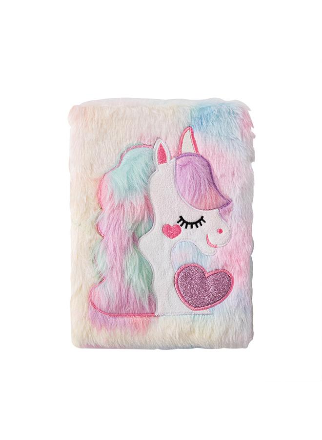 Bluejw Cross-border Hot-selling Unicorn Plush Notebook A5 Cute Macaron Girl's Heart Journal Student Hand Book - Image 1