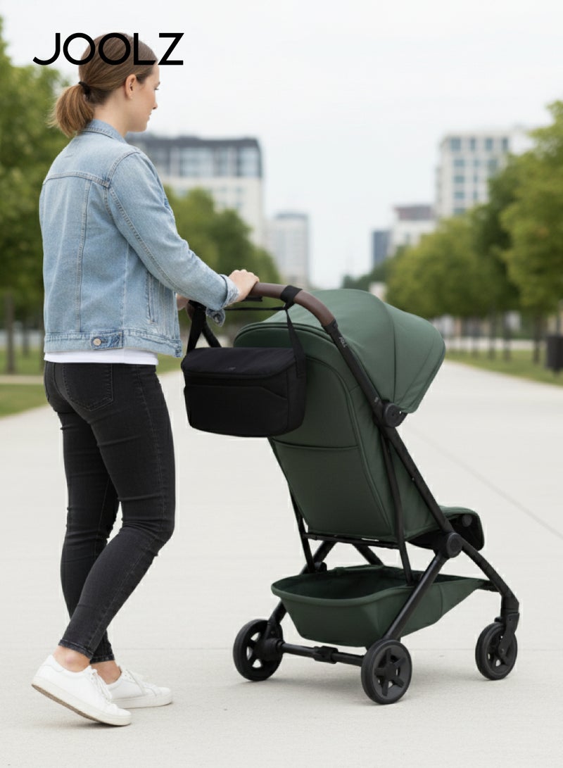 جولز عربة أطفال مدمجة وخفيفة إير2 باللون الأخضر الغامق مع حقيبة منظم | طي بيد واحدة | من حديثي الولادة حتى الطفل | متوافقة مع الطائرات | ٤٥×٥٢×١٠٥ سم - Image 2