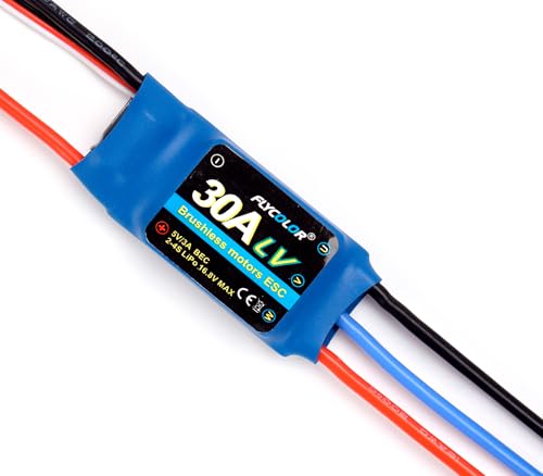 FLYCOLOR 30A ESC 24S Electric Speed Controller 3A UBEC with XT60 35mm Bullet Plugs for RC Brushless Motor - Image 5
