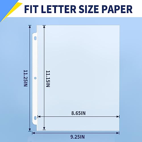 SUNEE Sheet Protectors 200 Packs for 3 Ring Binder, PVC-Free Clear Page Protectors 8.5x11 Inches Plastic Cover for Paper, Documents, Photos, Top Loading Binder Sleeves Letter Size - Image 2