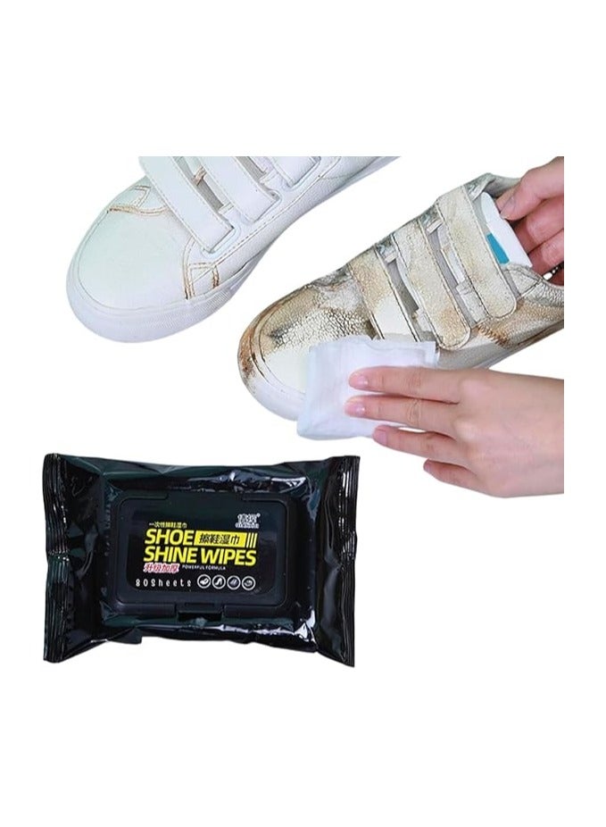 مجموعة العناية للأحذية مكونة من 80 قطعة من مناديل تلميع الاحذية NRF الاحذية الاسفنجية الغاء، سريعًا وخالي من التنظيف للاحذية الرياضية والصنادل الجلدية وغيرها، متنقلة وسهلة - Image 4