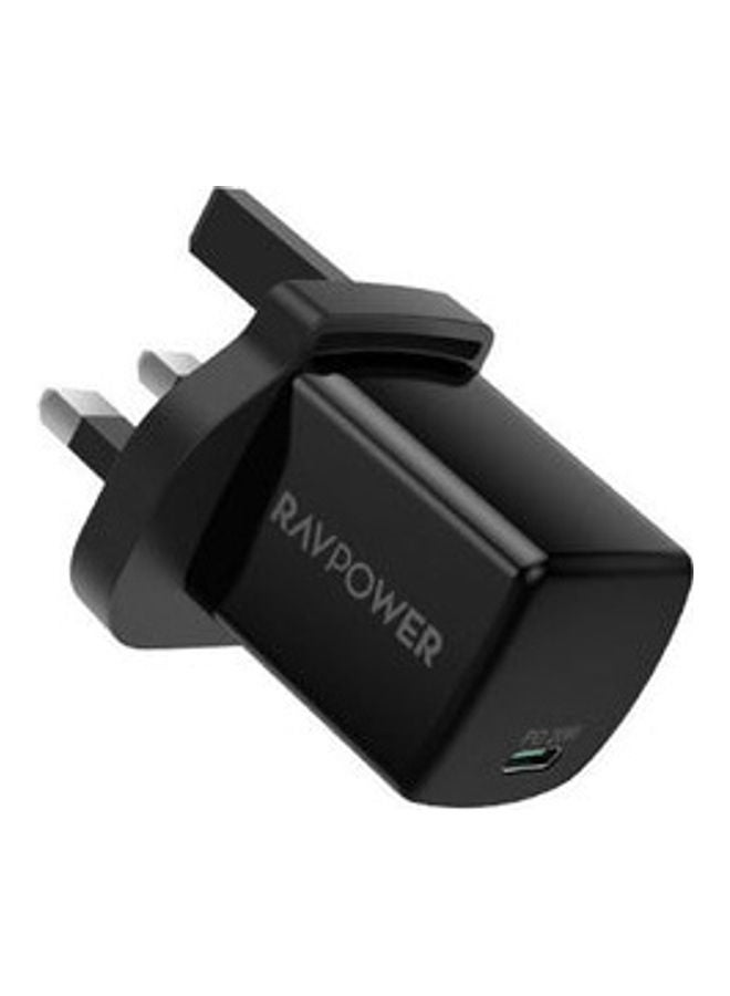 راف باور شاحن جداري RavPower Pioneer بقوة 30 واط بتقنية Power Delivery (PD) – أسود، موديل RP-PC169 أسود - Image 2