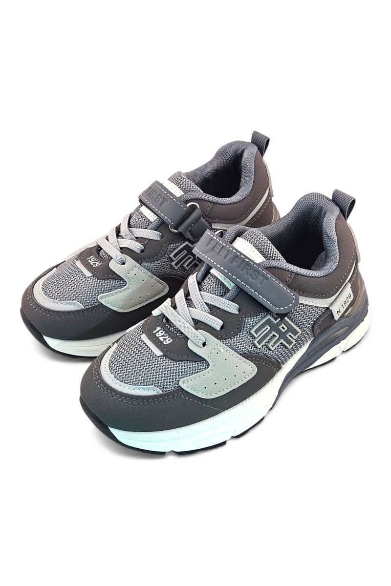 Feet First Bolt Flow Kids Lightweight Sports Sneakers 86-464-04 Dark Grey - Image 3