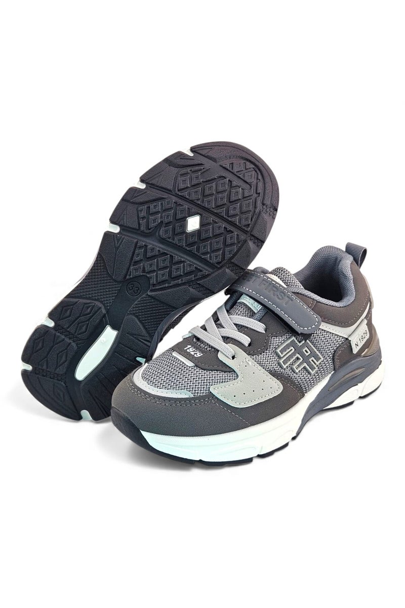 Feet First Bolt Flow Kids Lightweight Sports Sneakers 86-464-04 Dark Grey - Image 4