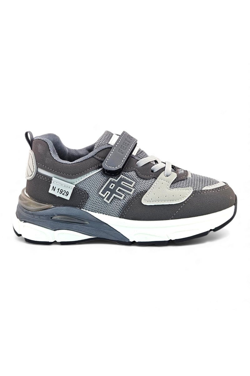 Feet First Bolt Flow Kids Lightweight Sports Sneakers 86-464-04 Dark Grey - Image 1