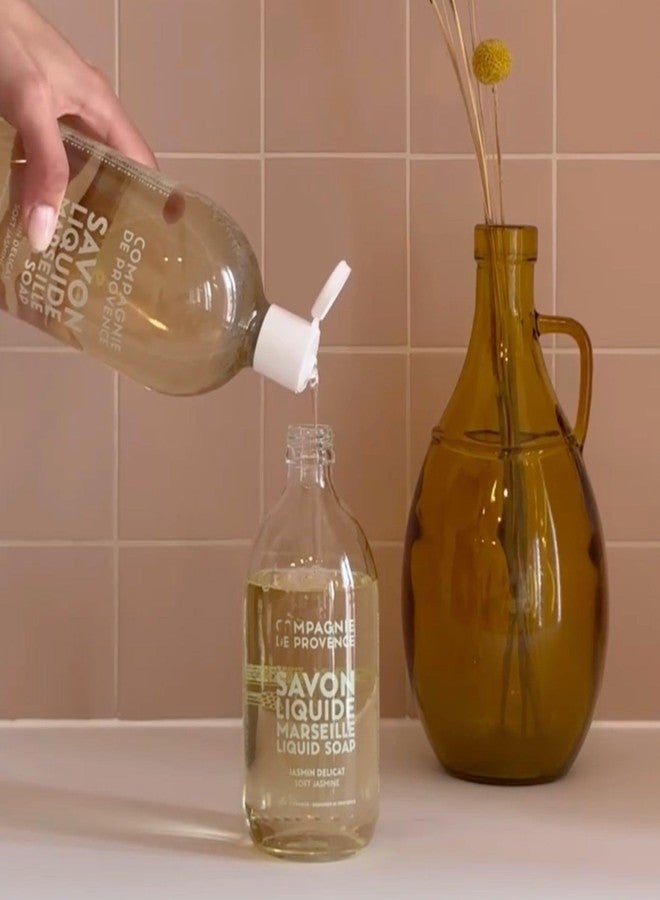 La Compagnie de Provence Compagnie de Provence Savon de Marseille Extra Pure Liquid Soap - Sweet Jasmine, Moisturizing Hand and Body Wash, 33.8 fl oz Plastic Bottle Refill - Image 2