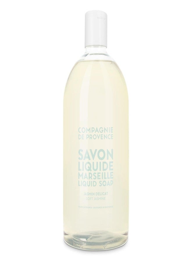 La Compagnie de Provence Compagnie de Provence Savon de Marseille Extra Pure Liquid Soap - Sweet Jasmine, Moisturizing Hand and Body Wash, 33.8 fl oz Plastic Bottle Refill - Image 1