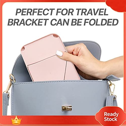 Mockery Table Desk Simple Design Vanity Makeup Mirror, Portable Folding Mirror with Stand 90°Adjustable Rotation, Travel Make Up Mirror, Makeup Mirror for Shower Shaving (Light Pink) - Image 5