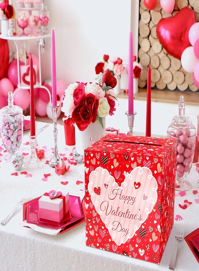 Lemicin Large Card Box Valentine's Day Red Love Boxes Envelope Box with Slot for Kids Valentine's Day Birthday Gift for School Classroom Exchange Present Party Favors Decor Supplies (8 x8 x8 in - Image 4