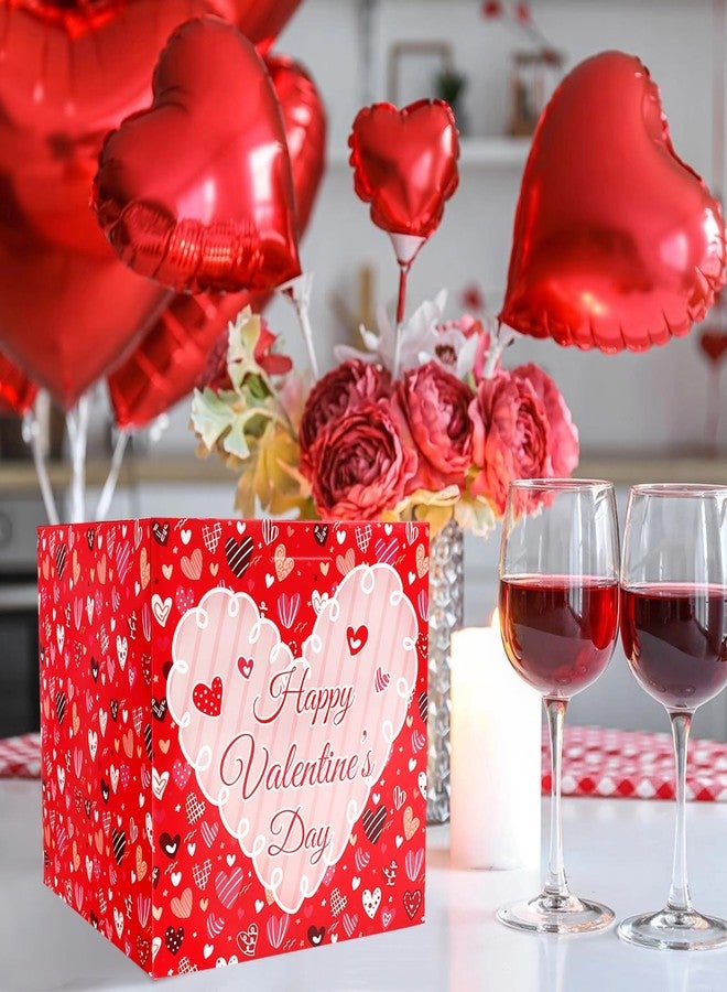 Lemicin Large Card Box Valentine's Day Red Love Boxes Envelope Box with Slot for Kids Valentine's Day Birthday Gift for School Classroom Exchange Present Party Favors Decor Supplies (8 x8 x8 in - Image 3