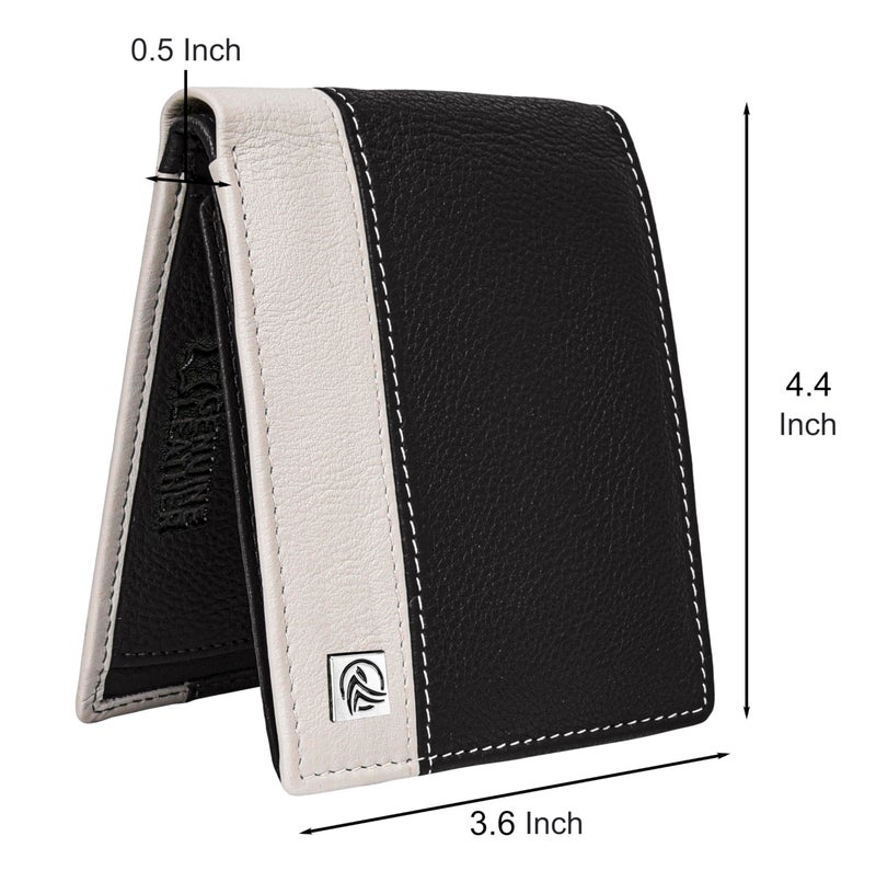 ANTONIO VALERIA Jake Black/Sand Leather Wallet for Men - Image 5