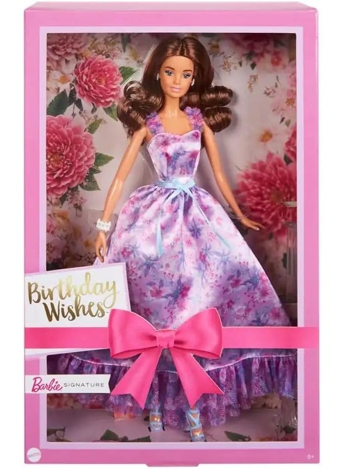 Barbie Signature Birthday Wishes Doll in Lilac Dress with Giftable Packaging - Image 1