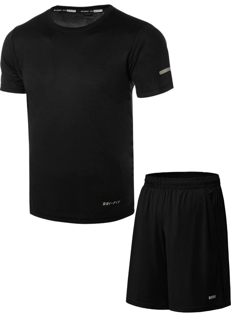 Men's Set of 2 Moisture Wicking Running Exercise Shorts T-Shirt Set - pzsku/Z83BE0E224B8F558FDB02Z/45/_/1725790301/f1990645-3dc3-4e51-8a83-6ad6c9b11d4b