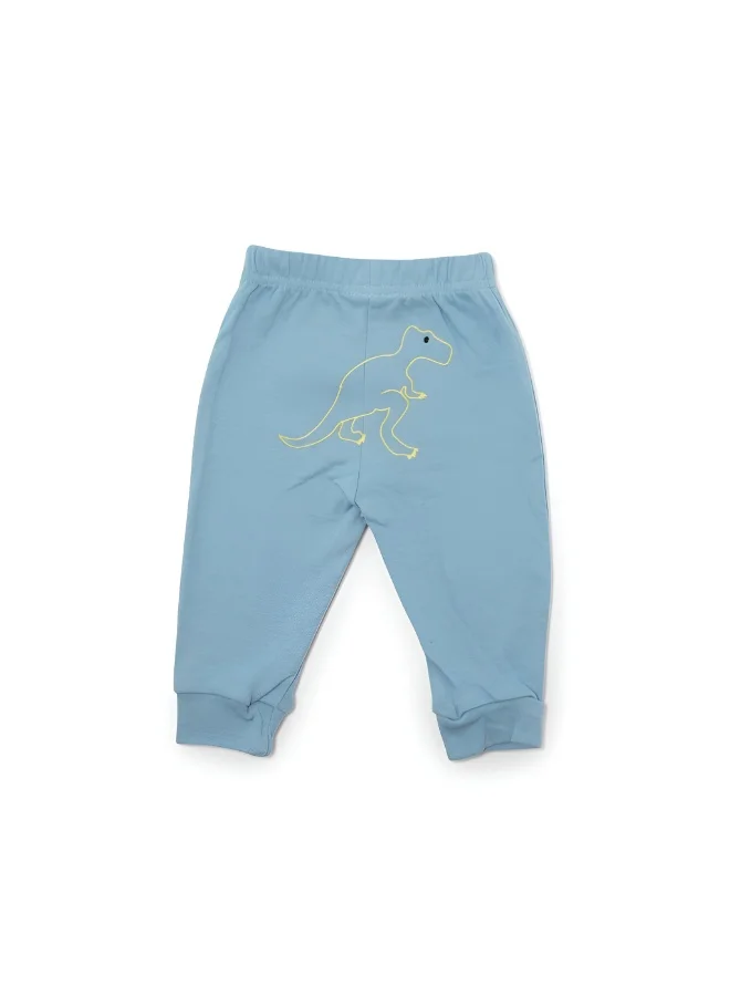 بمبىمىشى بودي سوت بأكمام طويلة بطبعة ديناصور من بامبي ميتشي مع بيجامة - أزرق