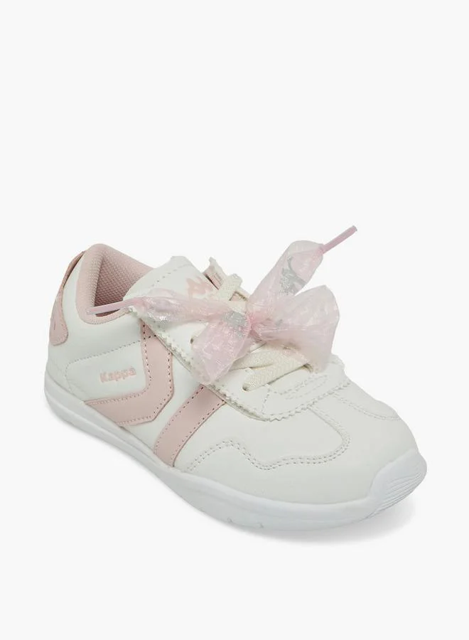 كابا Girls Bow Lace-Up Ankle School Sneakers
