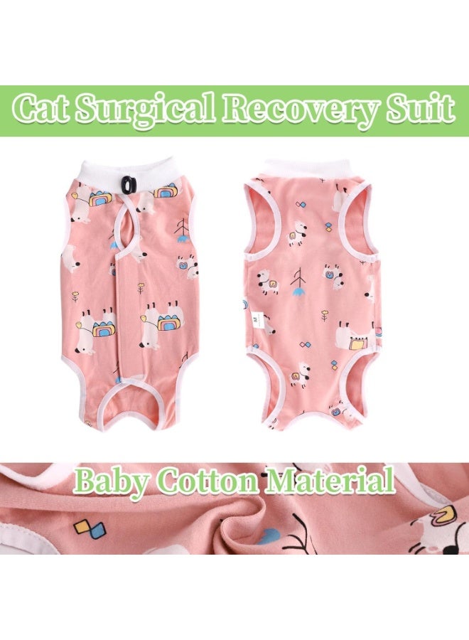 2 Pack Cat Recovery Suit, Cat Apparel, Breathable Cats Surgery Recovery Suits, Apply To Professional Breathable Suit For Cats And Dogs After Weaning And Abdominal Wounds (M) - Image 5